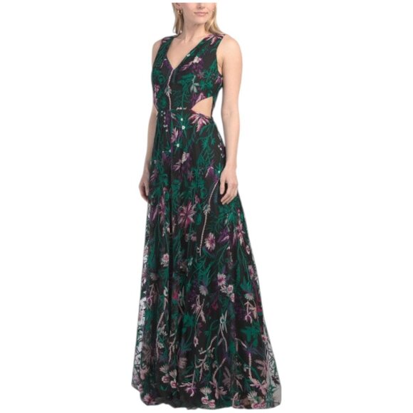 Marchesa Dresses & Skirts - MARCHESA Keyhole Back Floral Gown
